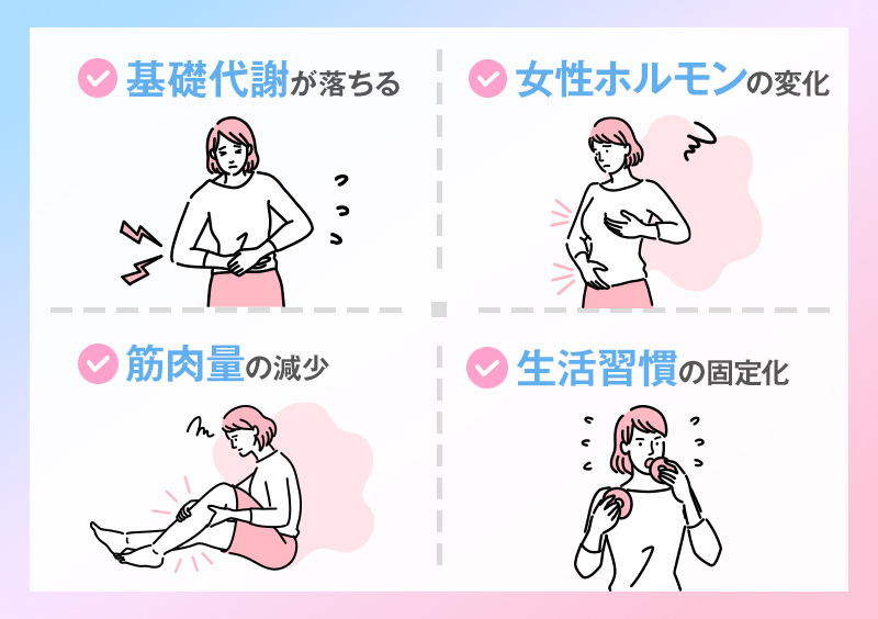 痩せにくい体質の原因